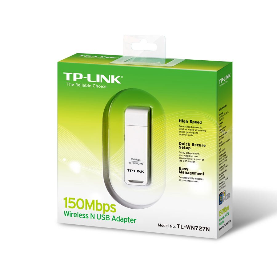 TP-Link TL-WN727N 150Mbps Wi-Fi USB Adapter