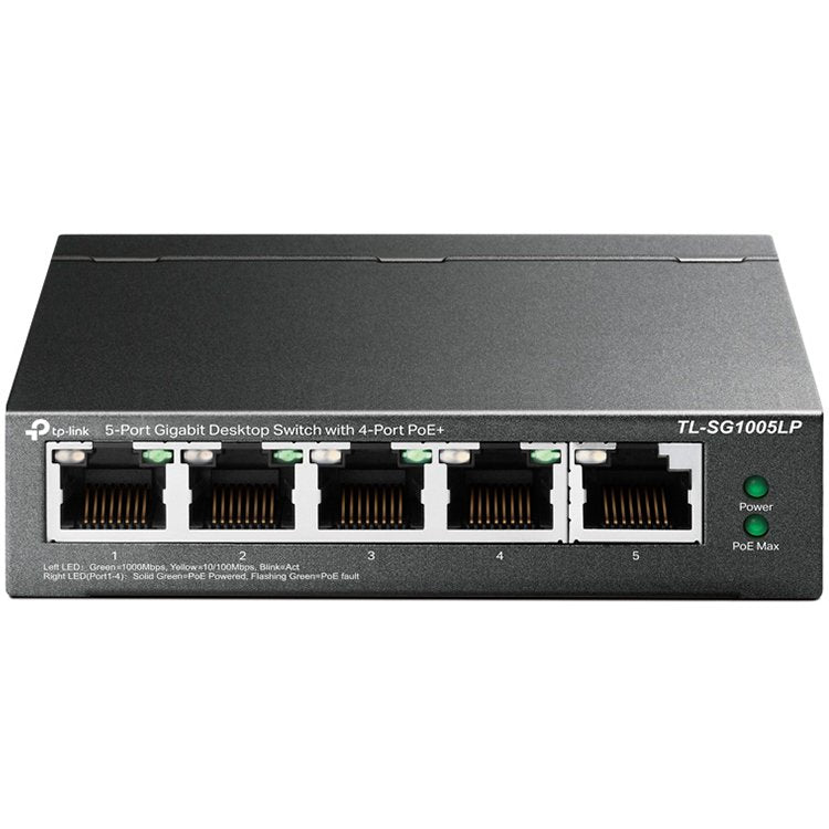 TP-Link TL-SG1005LP 5-Port Gigabit Unmanaged Switch with 4-Port PoE+