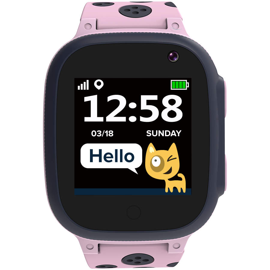 CANYON Sandy KW-34, Kids smartwatch, 1.44 inch colorful screen, GPS function, Nano SIM card, 32+32MB, GSM(850/900/1800/1900MHz), 400mAh battery, compatibility with iOS and android, Pink Glavna slika proizvoda