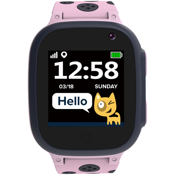 CANYON Sandy KW-34, Kids smartwatch, 1.44 inch colorful screen, GPS function, Nano SIM card, 32+32MB, GSM(850/900/1800/1900MHz), 400mAh battery, compatibility with iOS and android, Pink