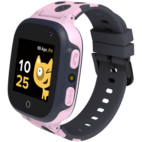 CANYON Sandy KW-34, Kids smartwatch, 1.44 inch colorful screen, GPS function, Nano SIM card, 32+32MB, GSM(850/900/1800/1900MHz), 400mAh battery, compatibility with iOS and android, Pink