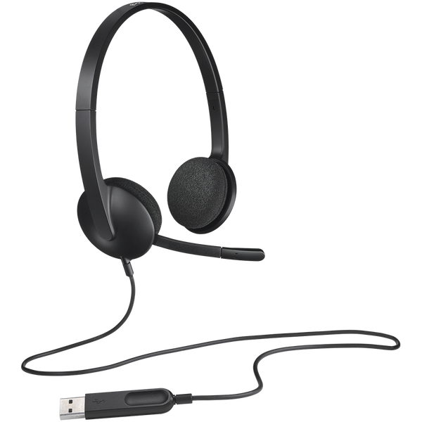 LOGITECH H340 Corded Headset - BLACK - USB