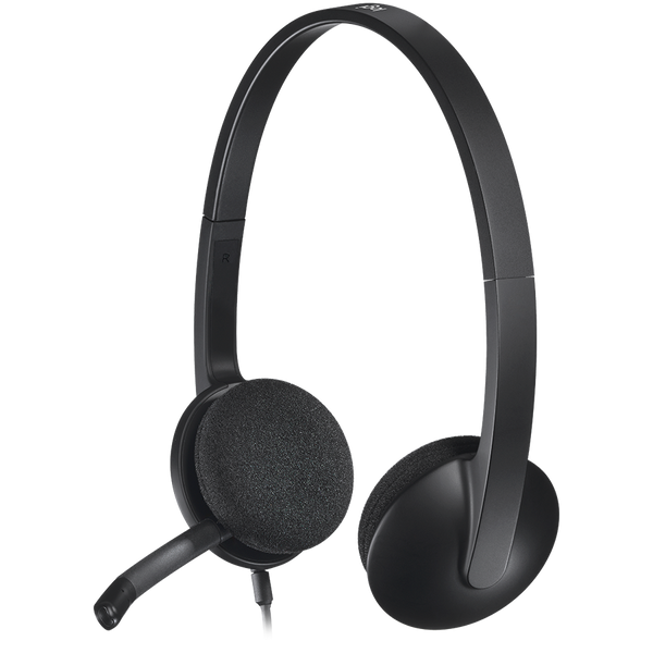 LOGITECH H340 Corded Headset - BLACK - USB