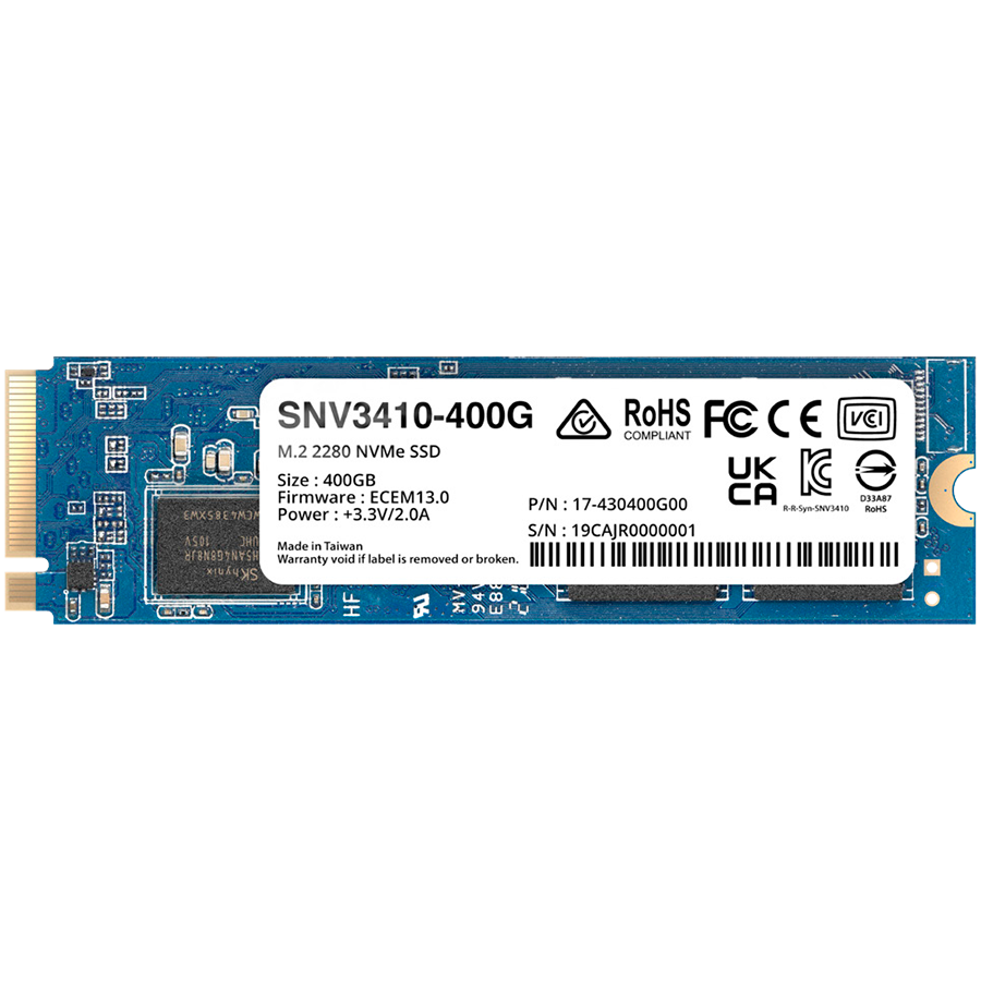 Synology SNV3410 400GB Enterprise NVMe m.2 2280 SSD Glavna slika proizvoda