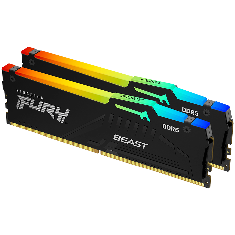 Kingston DRAM 32GB 5600MT/s DDR5 CL36 DIMM (Kit of 2) FURY Beast RGB EXPO Glavna slika proizvoda