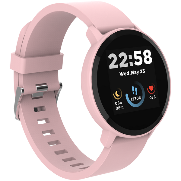 CANYON Lollypop SW-63, Smart watch, 1.3inches IPS full touch screen, Round watch, IP68 waterproof, multi-sport mode, BT5.0, compatibility with iOS and android, Pink