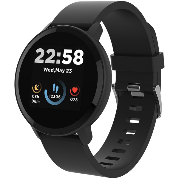 CANYON Lollypop SW-63, Smart watch, 1.3inches IPS full touch screen, Round watch, IP68 waterproof, multi-sport mode, BT5.0, compatibility with iOS and android, black