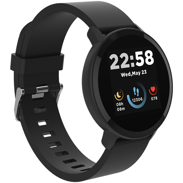 CANYON Lollypop SW-63, Smart watch, 1.3inches IPS full touch screen, Round watch, IP68 waterproof, multi-sport mode, BT5.0, compatibility with iOS and android, black