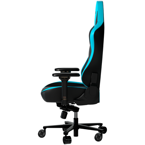 LORGAR Base 311, Gaming chair, PU eco-leather, 1.8 mm metal frame, multiblock mechanism, 4D armrests, 5 Star aluminium base, Class-4 gas lift, 75mm PU casters, Black + blue