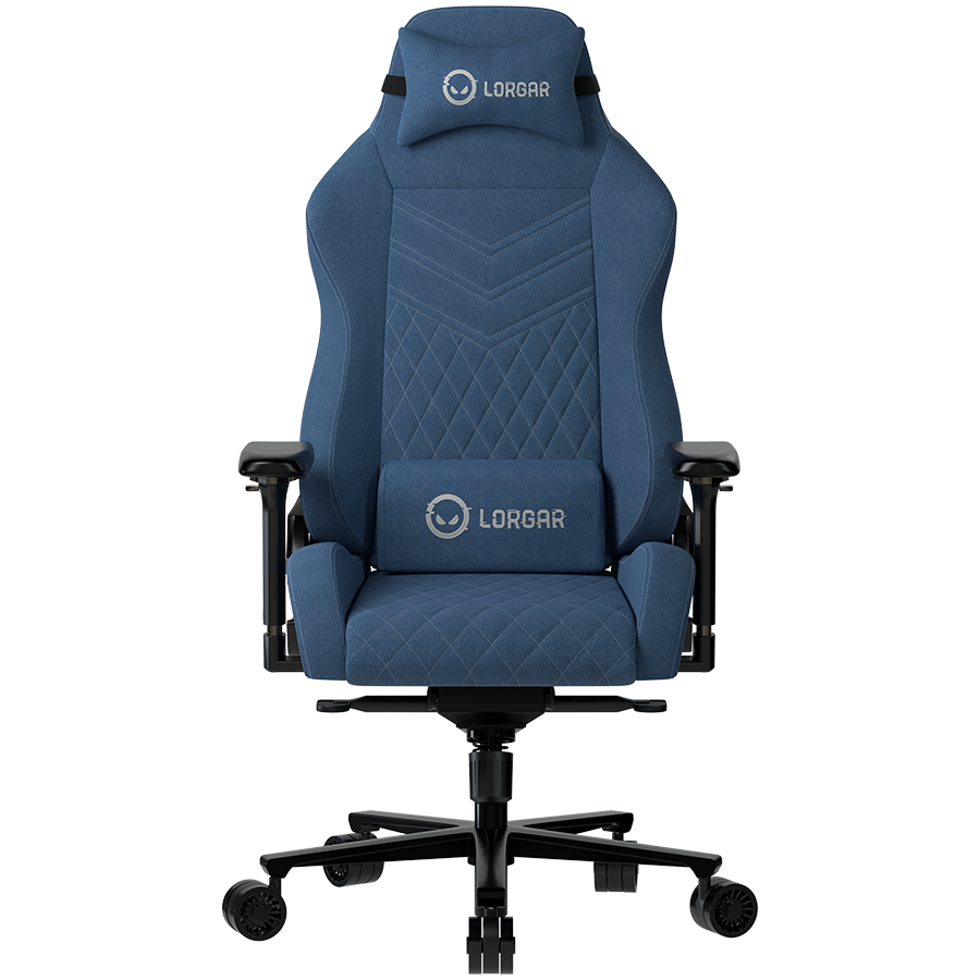 LORGAR Ace 422, Gaming chair, Anti-stain durable fabric, 1.8 mm metal frame, multiblock mechanism, 4D armrests, 5 Star aluminium base, Class-4 gas lift, 75mm PU casters, Blue Glavna slika proizvoda
