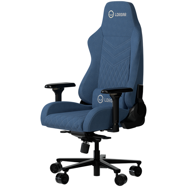 LORGAR Ace 422, Gaming chair, Anti-stain durable fabric, 1.8 mm metal frame, multiblock mechanism, 4D armrests, 5 Star aluminium base, Class-4 gas lift, 75mm PU casters, Blue