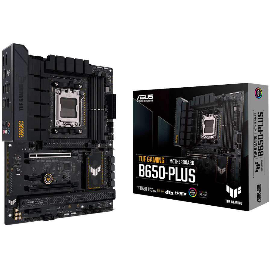 ASUS TUF GAMING B650-PLUS AM5 ATX gaming MB - AMD B650 4xDIMM DDR5 3xM.2 4xSATA PCIe 4.0 2.5Gb Ethernet 1xDisplayPort 1xHDMI with Aura Sync support Glavna slika proizvoda