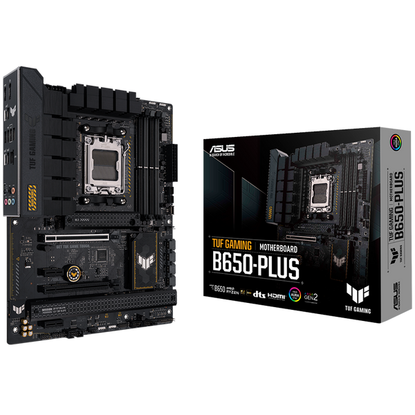 ASUS TUF GAMING B650-PLUS AM5 ATX gaming MB - AMD B650 4xDIMM DDR5 3xM.2 4xSATA PCIe 4.0 2.5Gb Ethernet 1xDisplayPort 1xHDMI with Aura Sync support