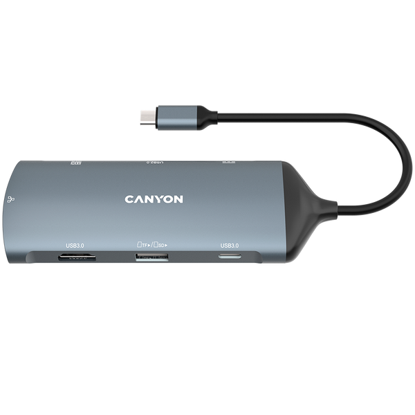 CANYON hub DS-15 8in1 4k USB-C Dark Grey