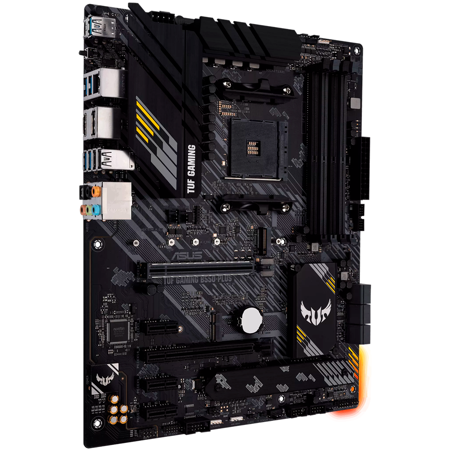ASUS TUF GAMING B550-PLUS AM4 ATX gaming MB - AMD B550 4xDIMM DDR4 2xM.2 4xSATA PCIe 4.0 2.5Gb Ethernet 1xDisplayPort 1xHDMI with Aura Sync RGB lighting support Glavna slika proizvoda