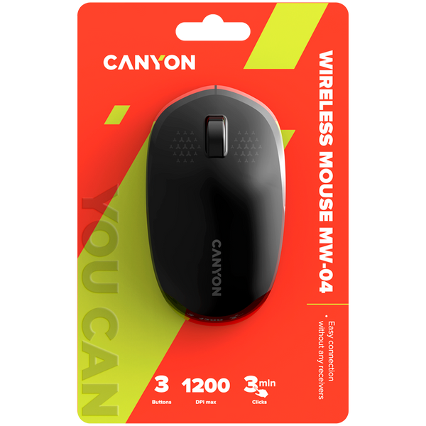 CANYON mouse MW-04 3buttons BT Wireless Black