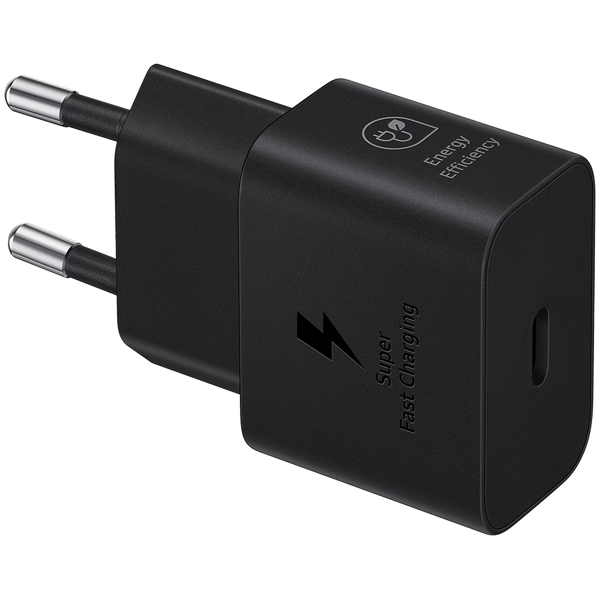 Samsung 25W Fast Charging USB-C Power Adapter Black (cable not included)