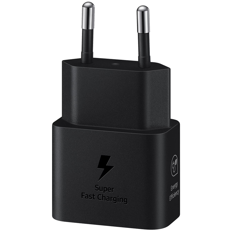 Samsung 25W Fast Charging USB-C Power Adapter Black (cable not included)