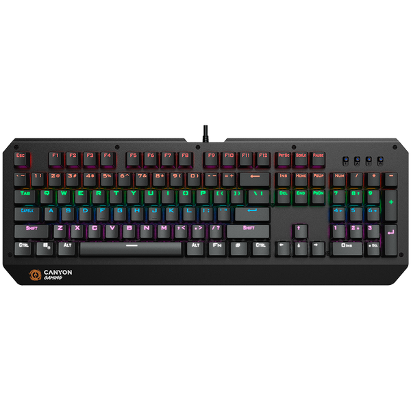 CANYON Wired multimedia gaming keyboard with lighting effect