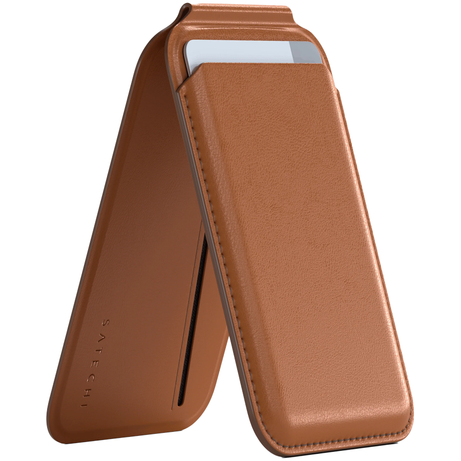 SATECHI Vegan-Leather Magnetic Wallet Stand (Brown) Glavna slika proizvoda