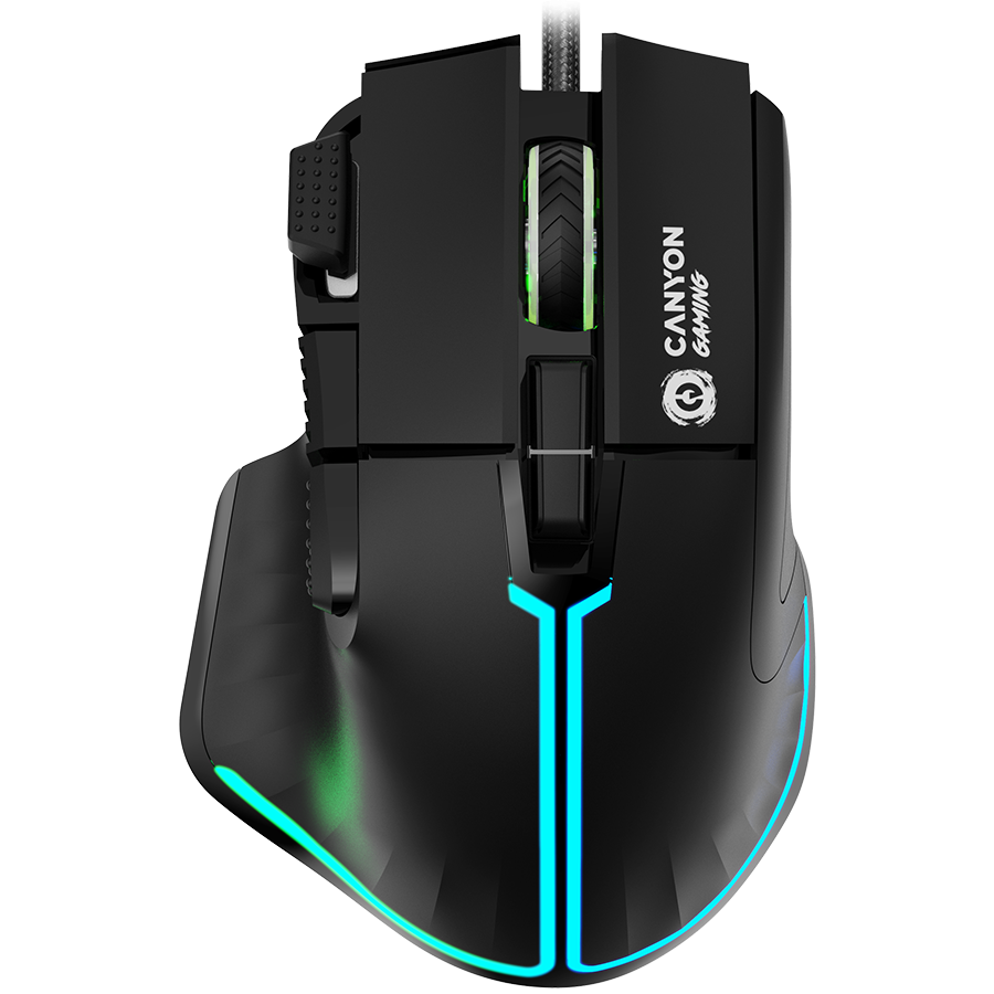 CANYON mouse Fortnax GM-636 RGB 9buttons Wired Black Glavna slika proizvoda