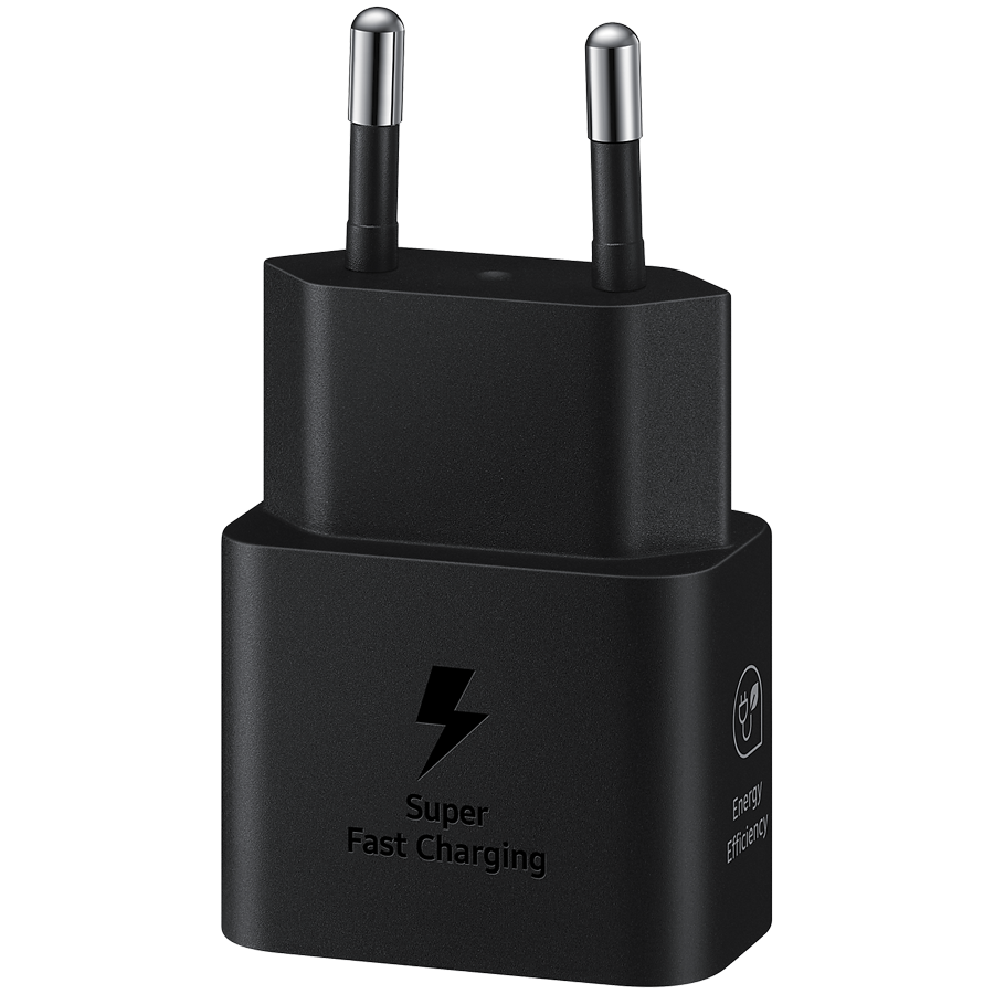 Samsung 25W Fast Charging USB-C Power Adapter Black (cable included)