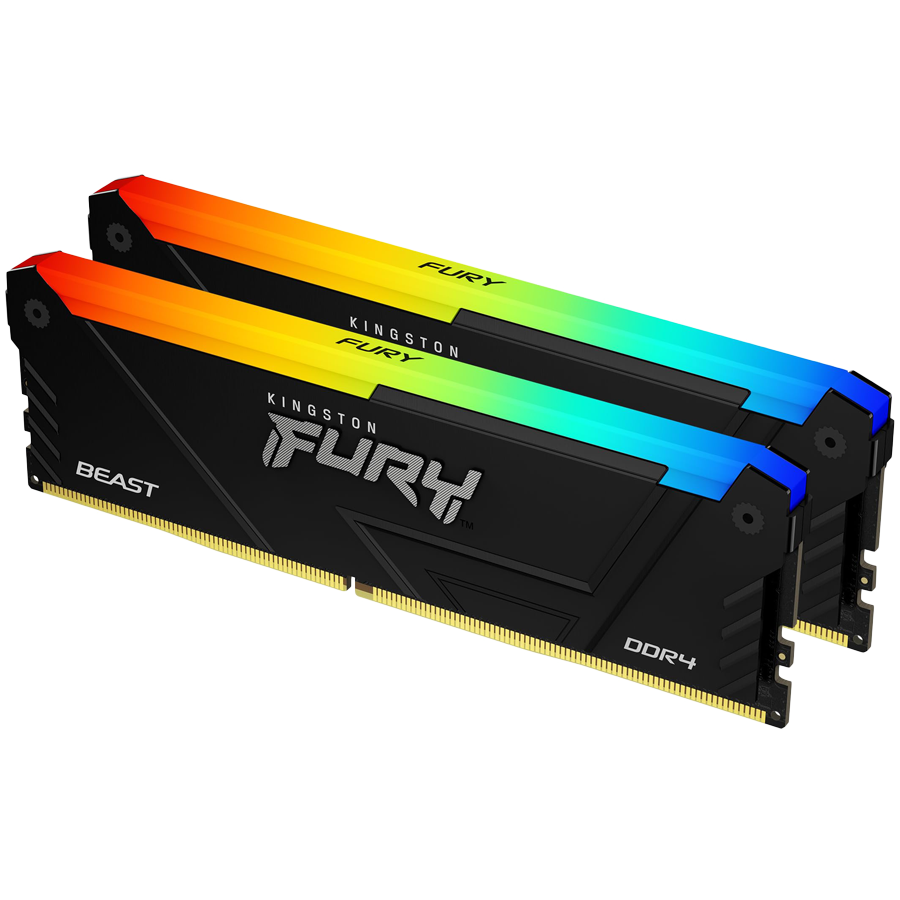 Kingston 16GB 3200MT/s DDR4 CL16 DIMM (Kit of 2) FURY Beast RGB Glavna slika proizvoda