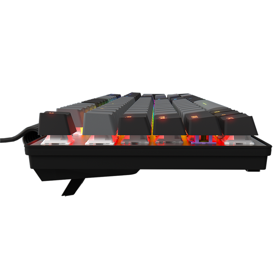 LORGAR Azar 514, Wired mechanical gaming keyboard, RGB backlight, 1680000 colour variations, 18 modes, keys number: 104, 50M clicks, linear dream switches, spring cable up to 3.4m, ABS plastic+metal, magnetic cover, 450*136*39mm, 1.17kg, black