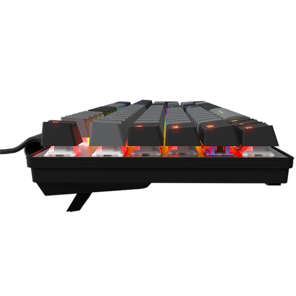 LORGAR Azar 514, Wired mechanical gaming keyboard, RGB backlight, 1680000 colour variations, 18 modes, keys number: 104, 50M clicks, linear dream switches, spring cable up to 3.4m, ABS plastic+metal, magnetic cover, 450*136*39mm, 1.17kg, black