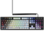 LORGAR Azar 514, Wired mechanical gaming keyboard, RGB backlight, 1680000 colour variations, 18 modes, keys number: 104, 50M clicks, linear dream switches, spring cable up to 3.4m, ABS plastic+metal, magnetic cover, 450*136*39mm, 1.17kg, white