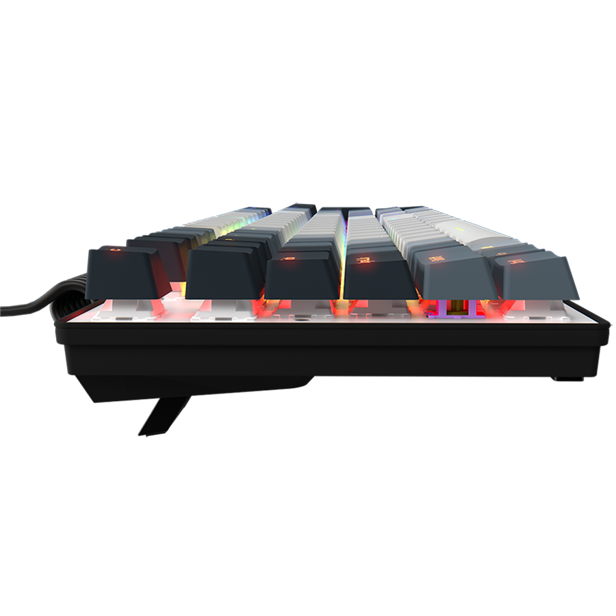 LORGAR Azar 514, Wired mechanical gaming keyboard, RGB backlight, 1680000 colour variations, 18 modes, keys number: 104, 50M clicks, linear dream switches, spring cable up to 3.4m, ABS plastic+metal, magnetic cover, 450*136*39mm, 1.17kg, white