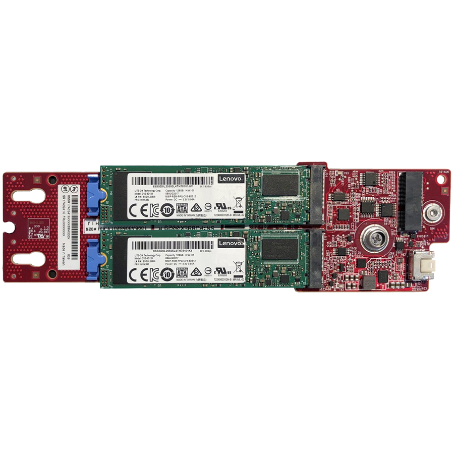Lenovo ThinkSystem M.2 SATA 2-Bay RAID Enablement Kit (supports 2 SATA drives with RAID); ThinkSystem v2 servers; Glavna slika proizvoda