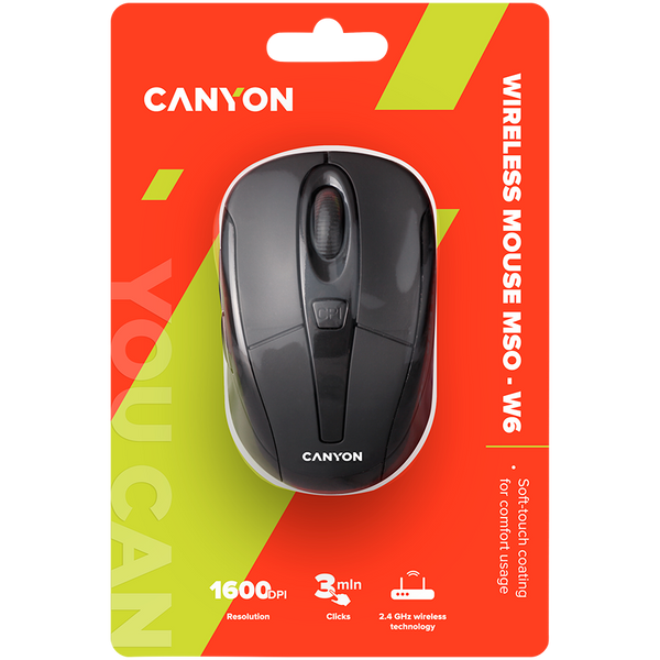 CANYON mouse MSO-W6 Wireless Black