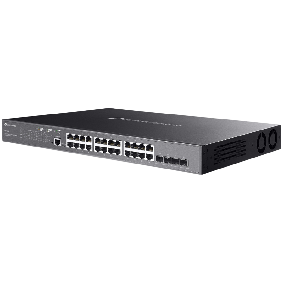 TP-Link SG3428MP Omada 28-Port Gigabit L2+ Managed Switch with 24× Gigabit 802.3af/at PoE+ ports and 4× Gigabit SFP slots
