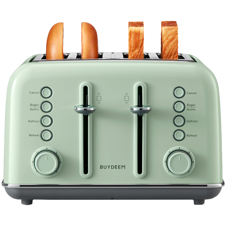 BUYDEEM 4 Slice Toaster, model DT640E, color Cozy Greenish