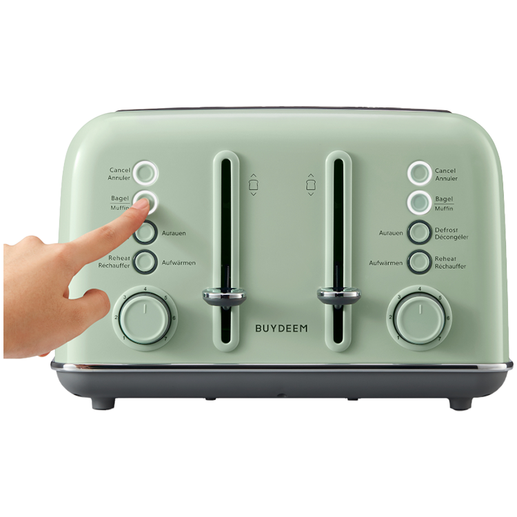 BUYDEEM 4 Slice Toaster, model DT640E, color Cozy Greenish