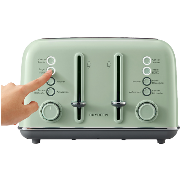 BUYDEEM 4 Slice Toaster, model DT640E, color Cozy Greenish