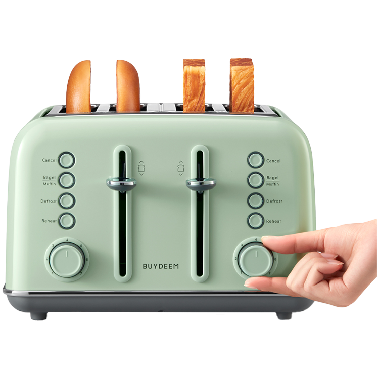 BUYDEEM 4 Slice Toaster, model DT640E, color Cozy Greenish