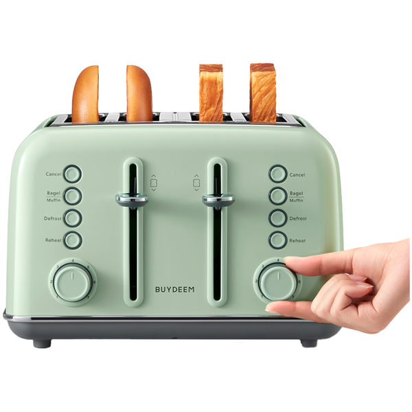 BUYDEEM 4 Slice Toaster, model DT640E, color Cozy Greenish