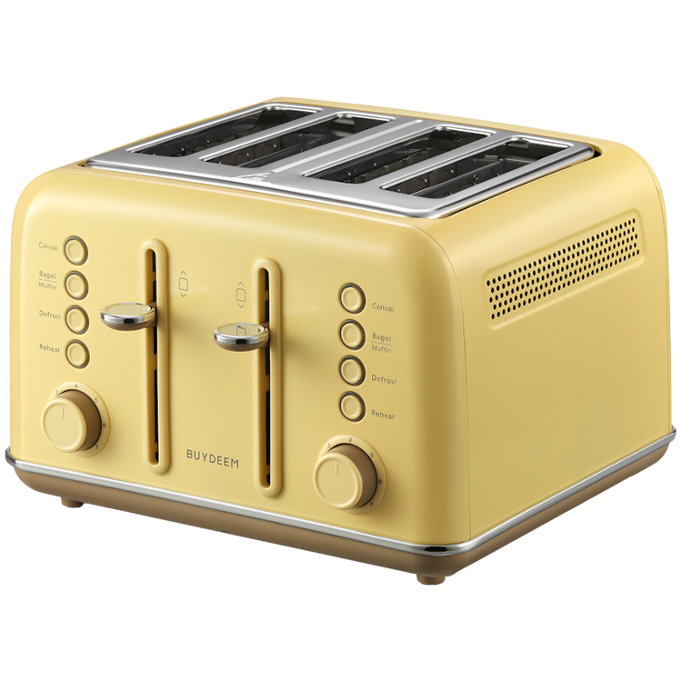 BUYDEEM 4 Slice Toaster, model DT640E, color Mellow Yellow