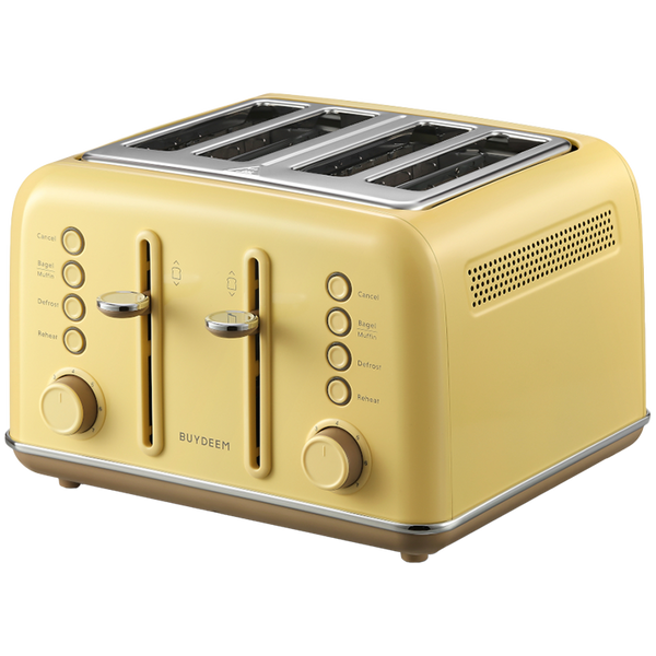 BUYDEEM 4 Slice Toaster, model DT640E, color Mellow Yellow