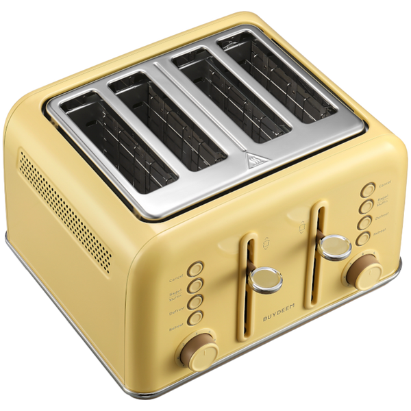 BUYDEEM 4 Slice Toaster, model DT640E, color Mellow Yellow