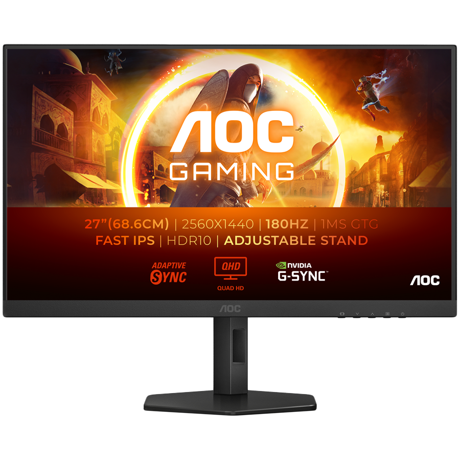 AOC Monitor Q27G4XF 27" Fast IPS 2560x1440 Antiglare  180Hz Glavna slika proizvoda