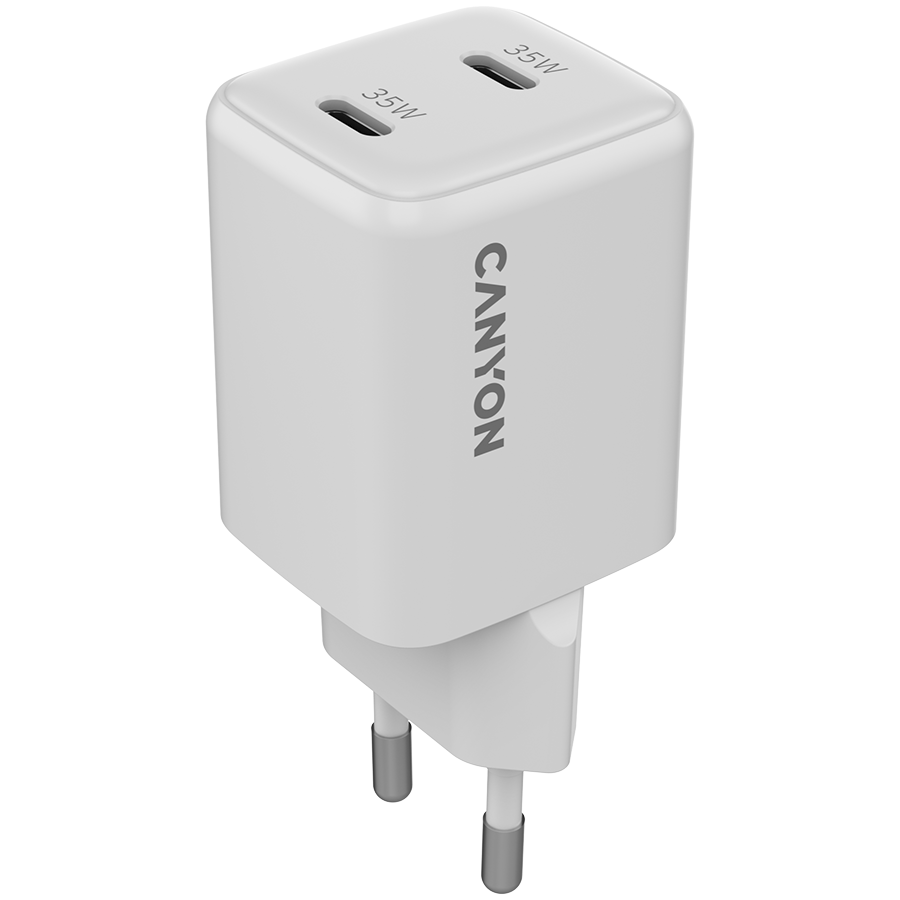 CANYON charger CU35CC GaN 35W 2xPD EU White Glavna slika proizvoda
