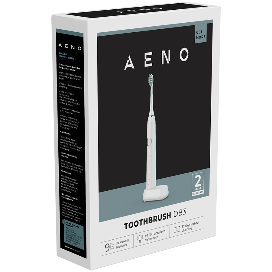 AENO Sonic Electric Toothbrush, DB3: White