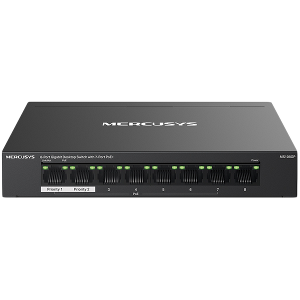 Mercusys MS108GP 8-Port Gigabit Desktop Switch with 7-Port PoE+