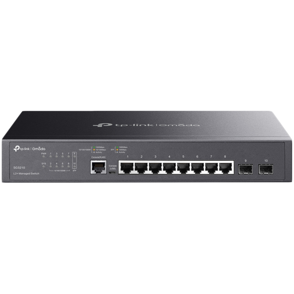 TP-Link SG3210 Omada 8-Port Gigabit L2+ Managed Switch with 2 SFP Slots