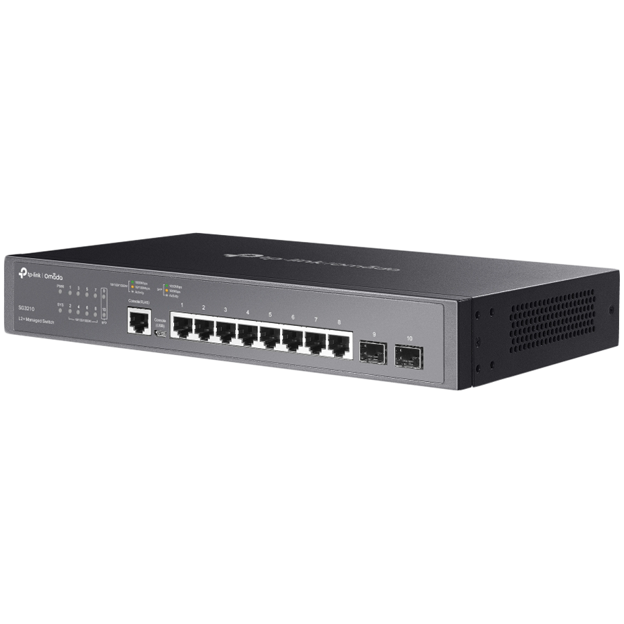 TP-Link SG3210 Omada 8-Port Gigabit L2+ Managed Switch with 2 SFP Slots