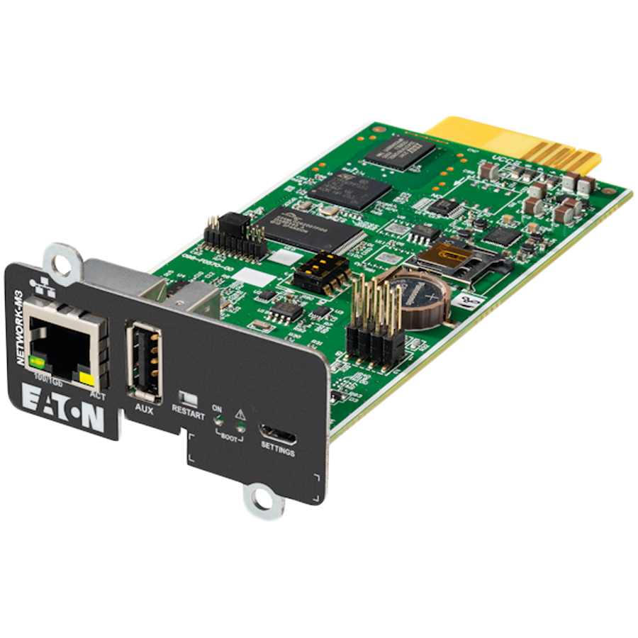Eaton Network Managment Card - M3; Web/SNMP communications; Ethernet 10/100/1000BaseT; For UPS: 5P