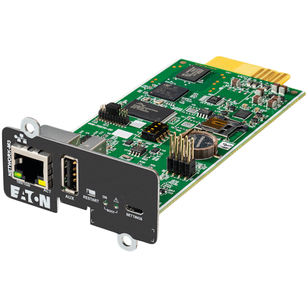 Eaton Network Managment Card - M3; Web/SNMP communications; Ethernet 10/100/1000BaseT; For UPS: 5P